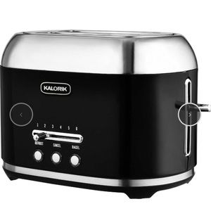 Kalorik Retro toaster in black.